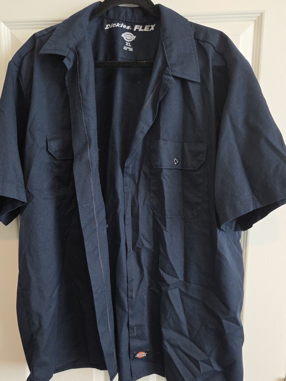 Dickies Navy Short-Sleeve FLEX Work Shirt